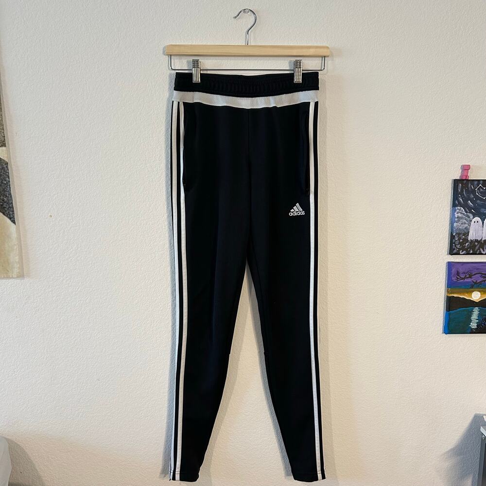 Adidas Climacool Women's Athletic XS Soccer Pants Slim Fit Tapered Black Joggers